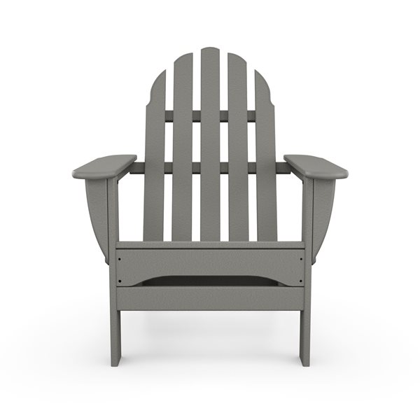 POLYWOOD Classic Adirondack Slate-Grey Folding Chair