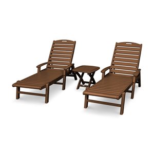 Trex Outdoor Furniture Yacht Club 3-Piece Plastic Frame Tree House Patio Conversation Set