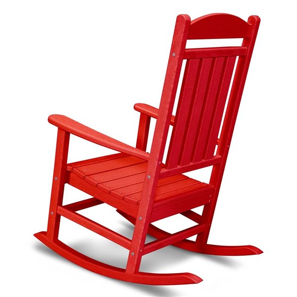 Red plastic online rocking chair