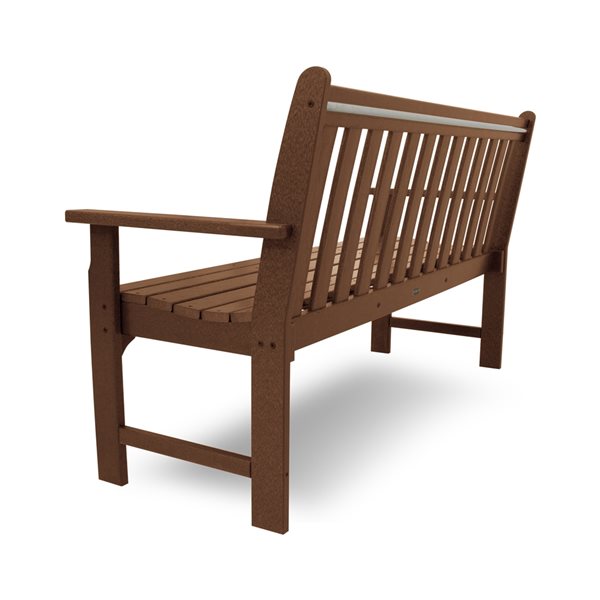 Polywood Vineyard 60-in x 35-in Teak Lumber Bench