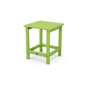 POLYWOOD Long Island Lime Square Outdoor End Table 15-in W x 15-in L