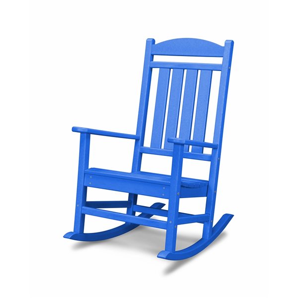 POLYWOOD Rocker Pacific-Blue Plastic Presidential Rocking Chair