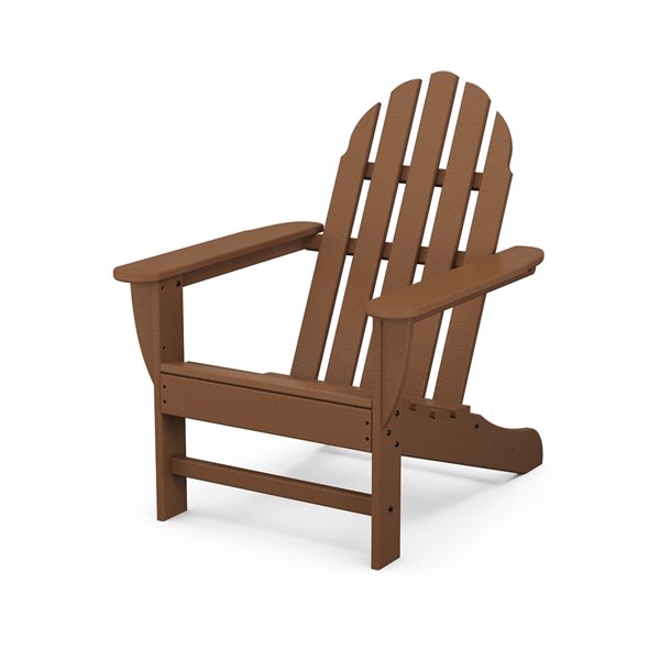 POLYWOOD Classic Adirondack Teak Plastic Chair