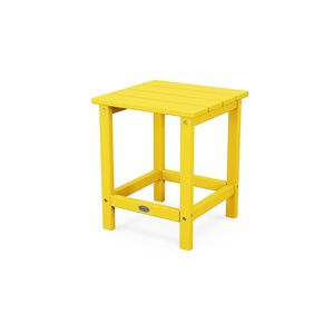 POLYWOOD Long Island Lemon Square Outdoor End Table 15-in W x 15-in L