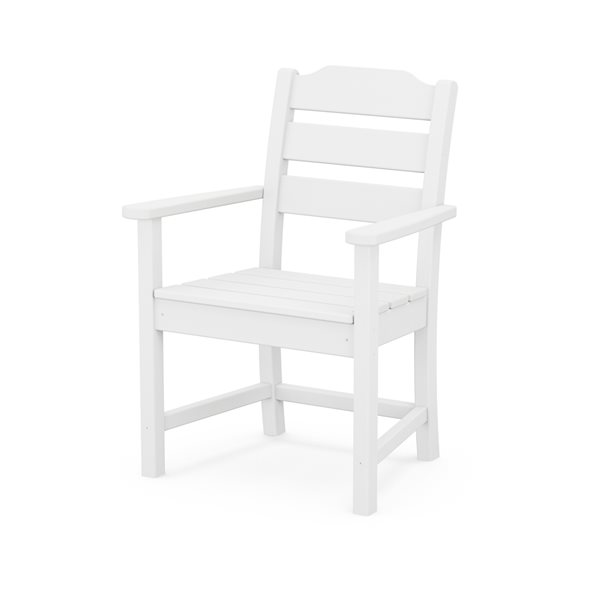 allen + roth Oakport White Plastic Dining Arm Chair