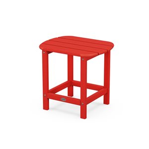 POLYWOOD South Beach Sunset Red Rectangle Outdoor End Table 19-in W x 15-in L