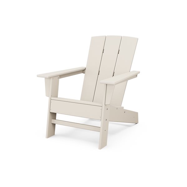 allen + roth Oakport Sand Plastic Adirondack Chair