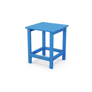 POLYWOOD Long Island Pacific Blue Square Outdoor End Table 15-in W x 15-in L