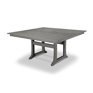 Trex Outdoor Furniture Stepping Stone Square Outdoor Dining Table 59.38-in W x 59.5-in L with Umbrella Hole