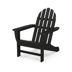 POLYWOOD Classic Adirondack Black Plastic Chair