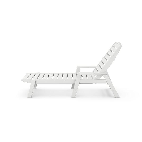 White stackable deals chaise lounge