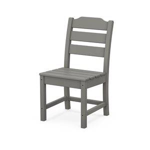 allen + roth Oakport Slate-Grey Plastic Dining Chair