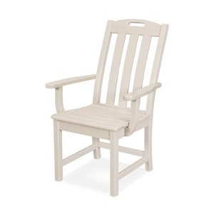 Trex Outdoor Yacht Club Sand-Castle Plastic Dining Arm Chair