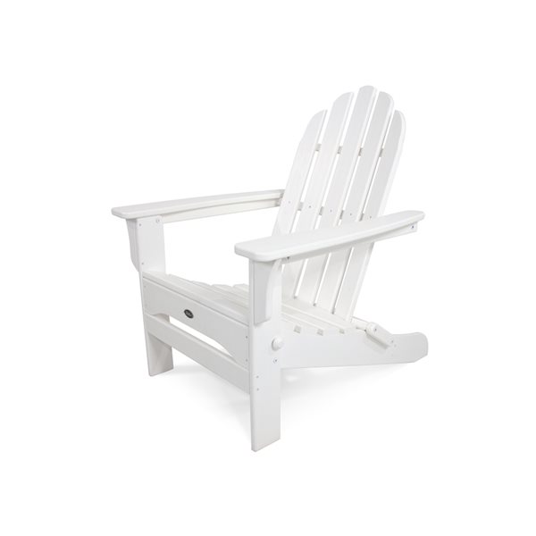 Trex Outdoor Cape Cod Classic-White Plastic Folding Adirondack Chair