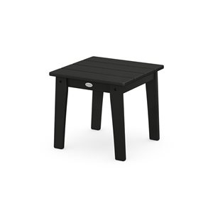 POLYWOOD Lakeside Black Square Outdoor End Table 18.25-in W x 18.31-in L