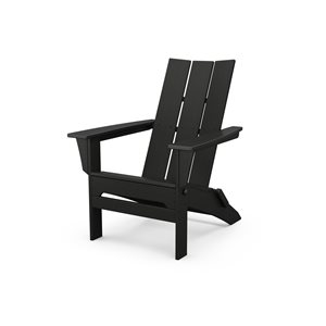 Trex Outdoor Seaport Charcoal-Black Plastic Modern Adirondack Chair