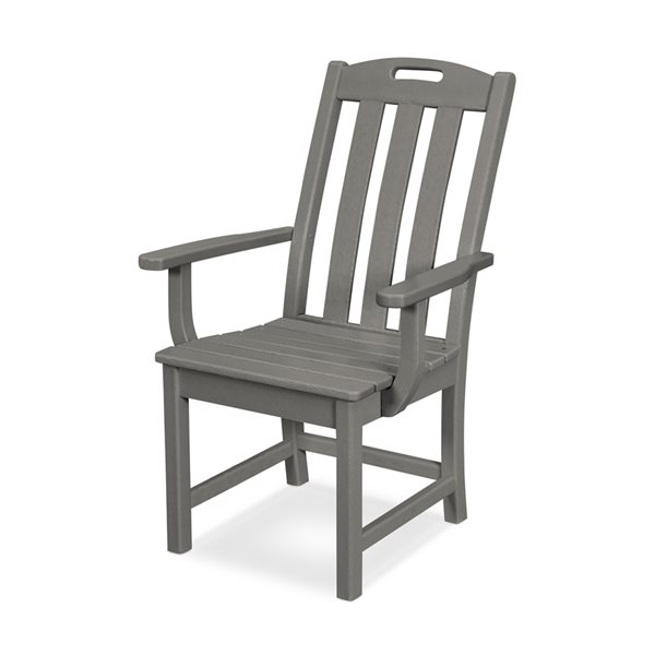 Trex Outdoor Yacht Club Stepping-Stone Plastic Dining Arm Chair