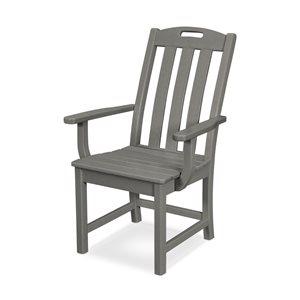 Trex Outdoor Yacht Club Stepping-Stone Plastic Dining Arm Chair