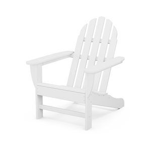 POLYWOOD Classic Adirondack White Plastic Chair