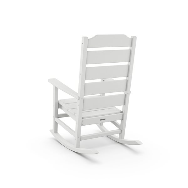 allen + roth Oakport White Plastic Rocking Chair