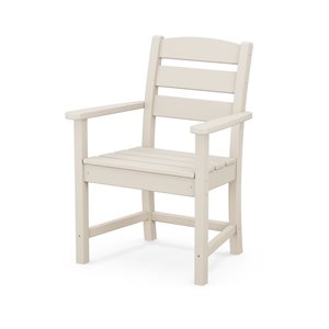 POLYWOOD Lakeside Sand Plastic Dining Arm Chair