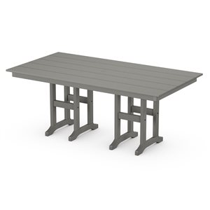 Trex Outdoor Furniture Monterey Bay Stepping Stone Rectangle Outdoor Dining Table 72-in W x 37.72-in L with Umbrella Hole