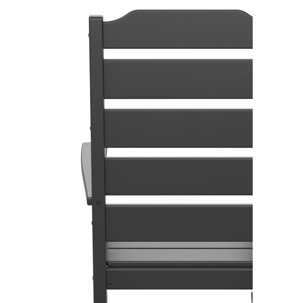 allen + roth Oakport Black Plastic Rocking Chair