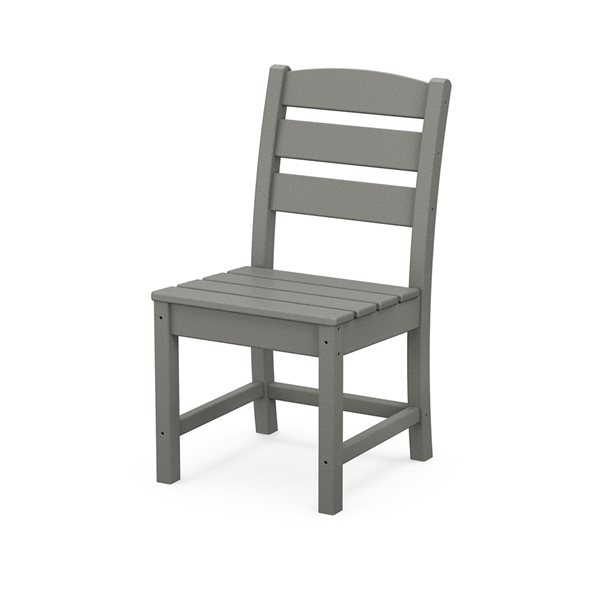 POLYWOOD Lakeside Slate-Grey Plastic Dining Chair