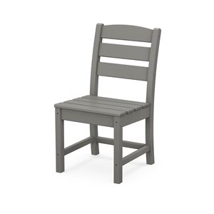 POLYWOOD Lakeside Slate-Grey Plastic Dining Chair