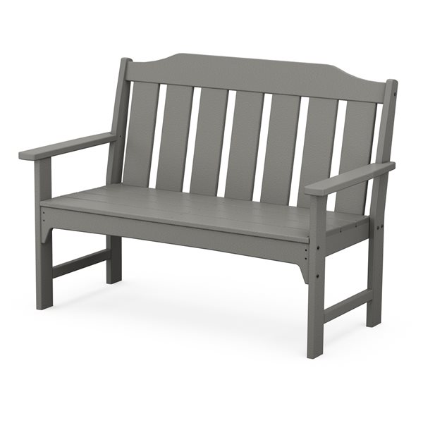 allen + roth Oakport 48-in x 36-in Slate-Grey Lumber Bench