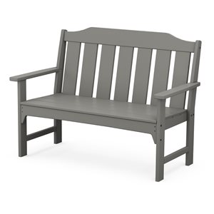 allen + roth Oakport 48-in x 36-in Slate-Grey Lumber Bench