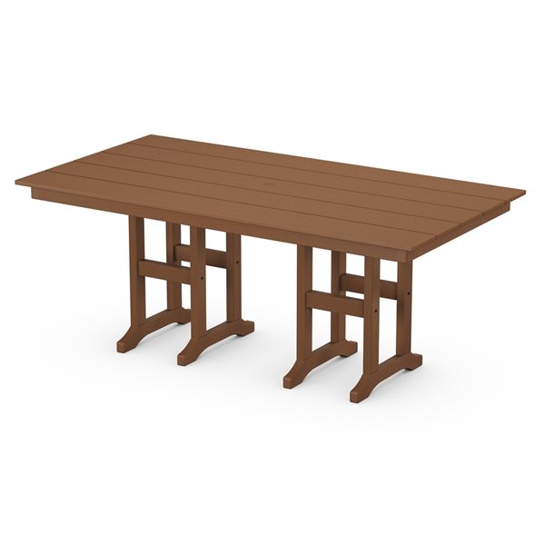 Trex Outdoor Furniture Monterey Bay Tree House Rectangle Outdoor Dining Table 72-in W x 37.72-in L with Umbrella Hole