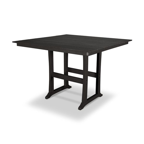 Trex Outdoor Furniture Charcoal Black Square Outdoor Bar Height Table