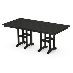 Trex Outdoor Furniture Monterey Bay Charcoal Black Rectangle Outdoor Dining Table 72-in W x 37.72-in L with Umbrella Hole