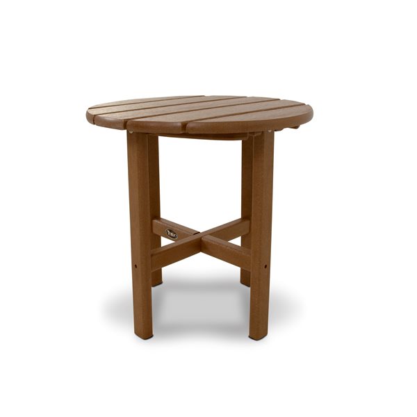 Trex Outdoor Furniture Cape Cod Tree House Round Outdoor End Table 18-in W x 18-in L