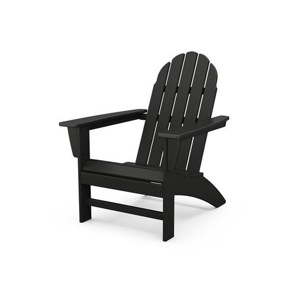 Trex Outdoor Seaport Charcoal-Black Plastic Classic Adirondack Chair