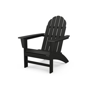 Trex Outdoor Seaport Charcoal-Black Plastic Classic Adirondack Chair