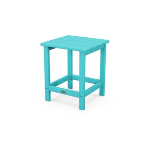 POLYWOOD Long Island Aruba Square Outdoor End Table 15-in W x 15-in L