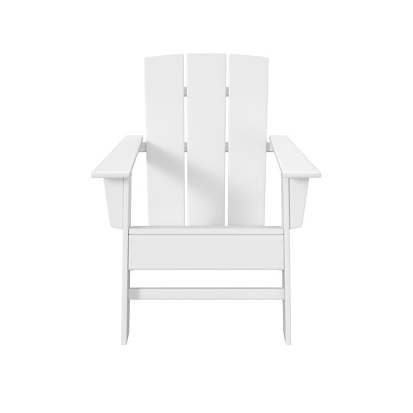 allen + roth Oakport White Plastic Adirondack Chair