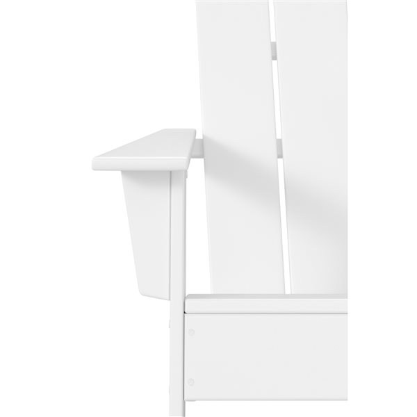 allen + roth Oakport White Plastic Adirondack Chair