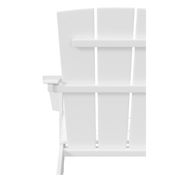 allen + roth Oakport White Plastic Adirondack Chair