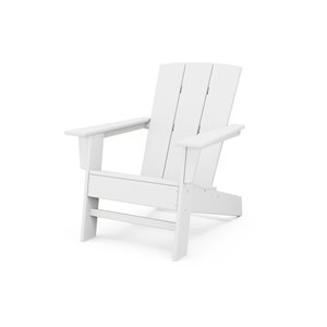 allen + roth Oakport White Plastic Adirondack Chair