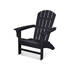 Trex Outdoor Yacht Club Charcoal-Black Plastic Adirondack Chair