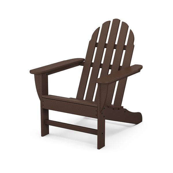 POLYWOOD Classic Adirondack Mahogany Plastic Chair