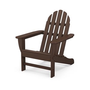 POLYWOOD Classic Adirondack Mahogany Plastic Chair