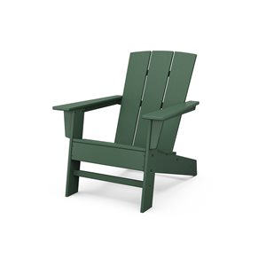 allen + roth Oakport Green Plastic Adirondack Chair