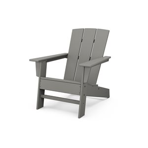 allen + roth Oakport Slate-Grey Plastic Adirondack Chair