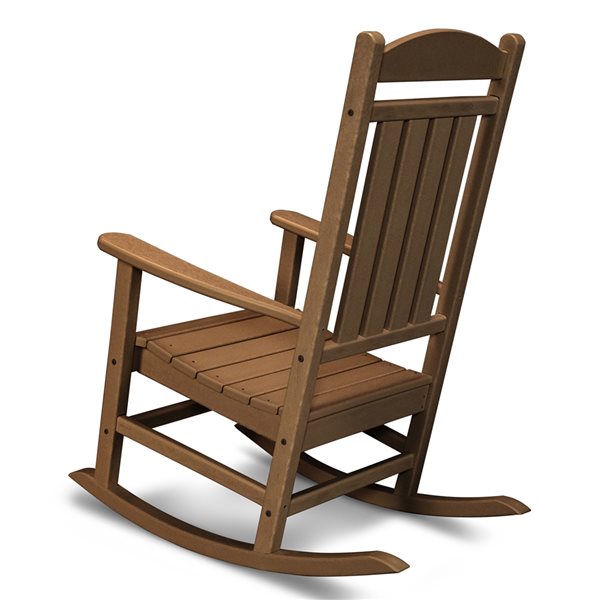 POLYWOOD Rocker Teak Plastic Presidential Rocking Chair