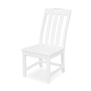 Trex Outdoor Yacht Club Classic-White Plastic Dining Chair