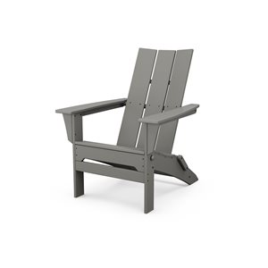 Trex Outdoor Seaport Slate-Grey Plastic Modern Adirondack Chair